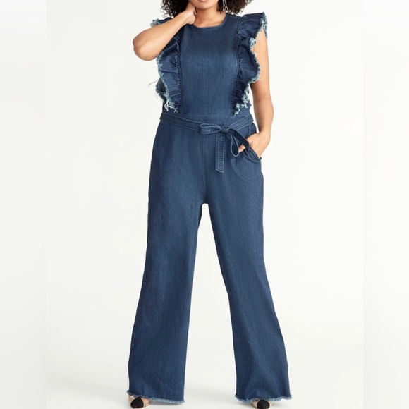 RACHEL * NEW, Never worn
Rachel Roy
Nikita Ruffle
Denim Jumpsuit - Picture 2 of 3